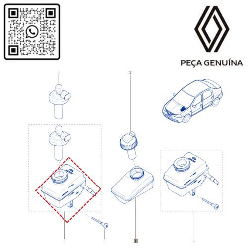 RN 548630 6001548630 RESERVATORIO DO FLUIDO DE FREIO LOGSAN 4